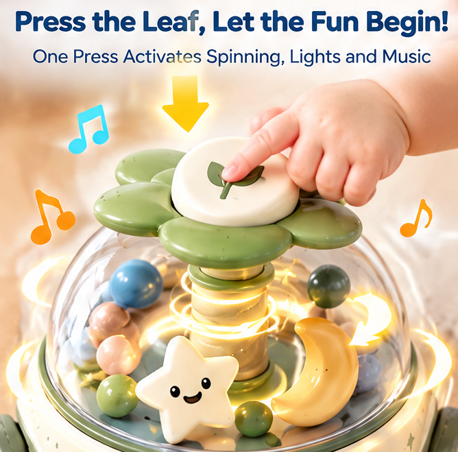 3-in-1 Baby Spinning Walker Car with Music and Lights - The Ultimate Tummy Time & Crawling Trainer