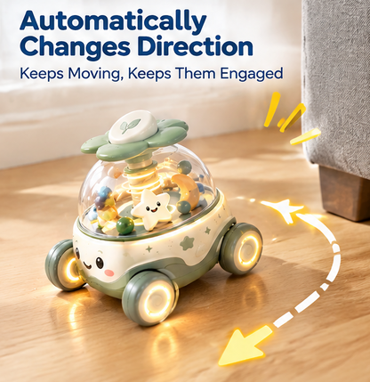 3-in-1 Baby Spinning Walker Car with Music and Lights - The Ultimate Tummy Time & Crawling Trainer