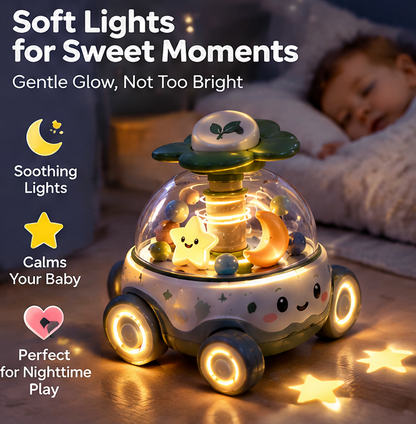 3-in-1 Baby Spinning Walker Car with Music and Lights - The Ultimate Tummy Time & Crawling Trainer