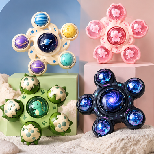 Cute Themed Hand Fidget Spinner Toy - High-Speed Rotating Stress Relief Gyro for Kids & Adults