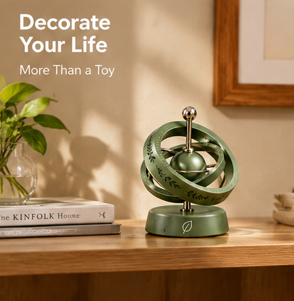 Kinetic Spinning Gyro Desktop Toys (Set of 3) - Multi-Ring Celestial Rotating Decor for Office, Anxiety Relief & Focus