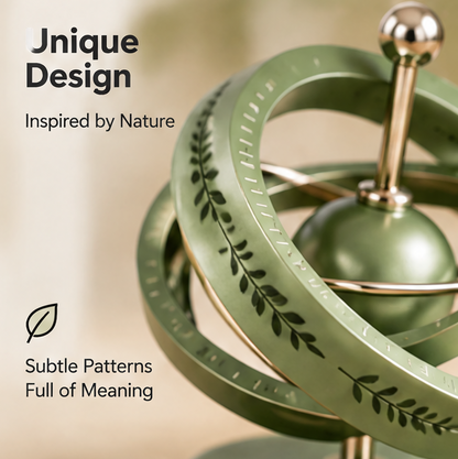 Kinetic Spinning Gyro Desktop Toys (Set of 3) - Multi-Ring Celestial Rotating Decor for Office, Anxiety Relief & Focus